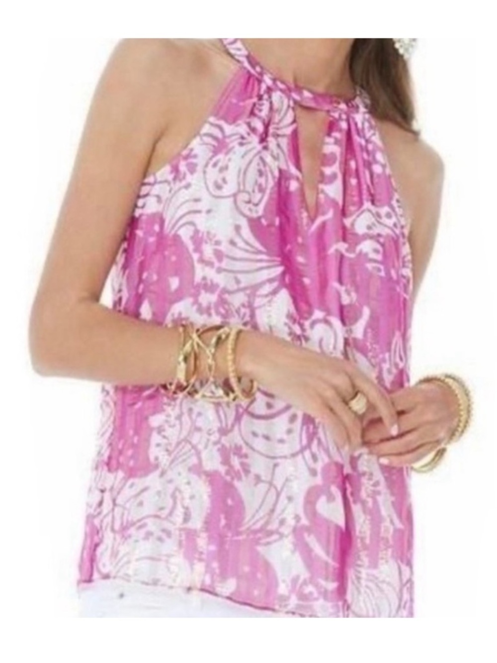 Lilly Pulitzer Rogan Halter Top in
Va Voom Purple Wanderlust